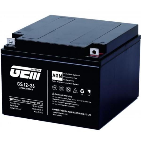 Аккумуляторная батарея GEM AGM Battery 12V 26A (GS 12-26)