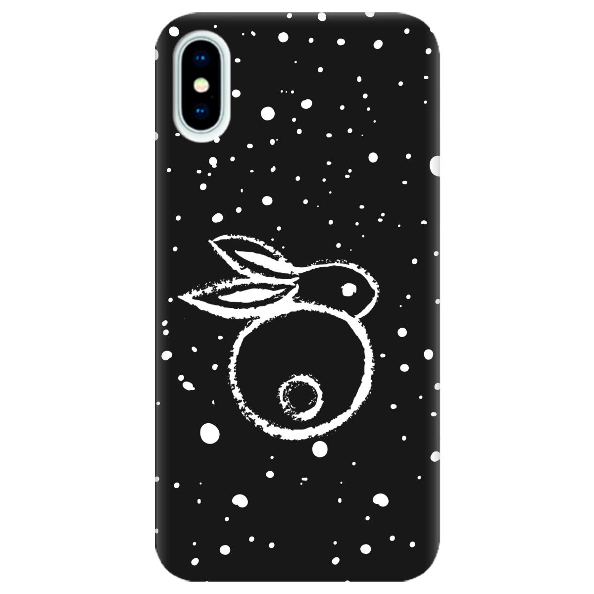 Силиконовый чехол Zorrov для Apple iPhone X - Rabbit (10270050243107857)