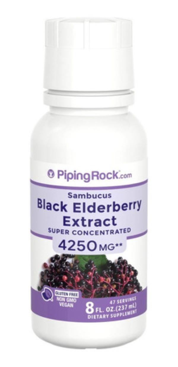 Бузина Piping Rock Sambucus Black Elderberry Extract 4250 mg 237 ml