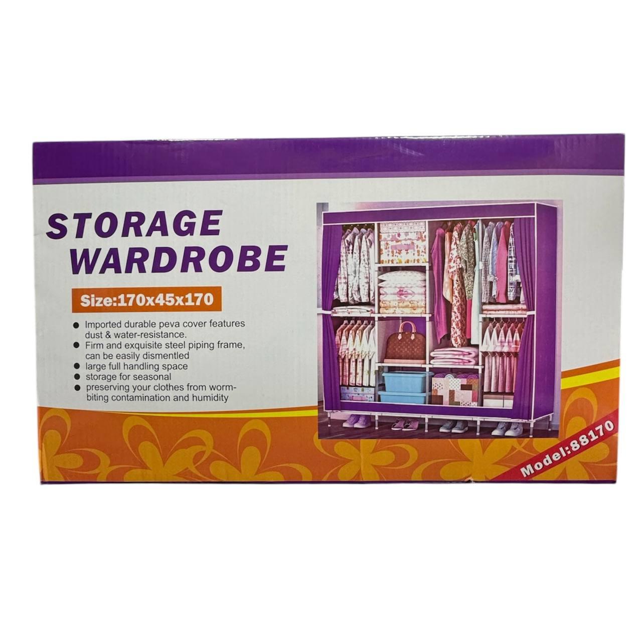 Шкаф каркасный тканевый 4 секции 10 полок 170x170x45 см Серый (88170) - фото 2 Шкаф каркасный тканевый 4 секции 10 полок 170x170x45 см Серый (88170) - фото 2