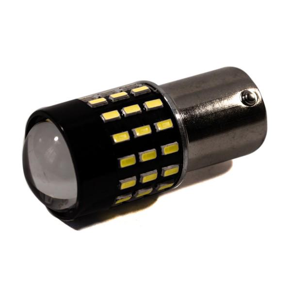 ᐉ Светодиодная лампа AllLight T25 54 диода 3014 BA15S 12 В с линзой ...