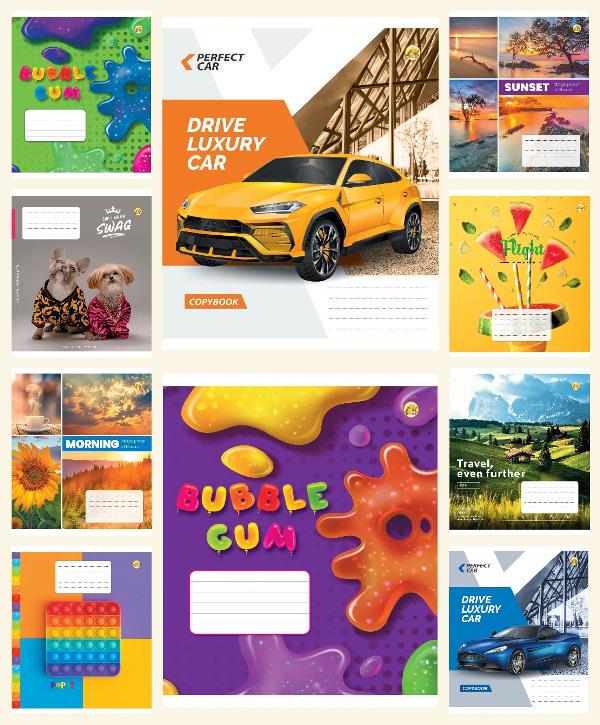 Зошити учнівські у лінійку Тетрада ТЕ22213 18ЛВ3 Мікс 18 арк. 20 шт. в уп. (MTT-164581)