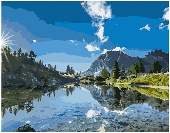 Картина по номерам Strateg Горный пейзаж 40x50 см (VA-1768)