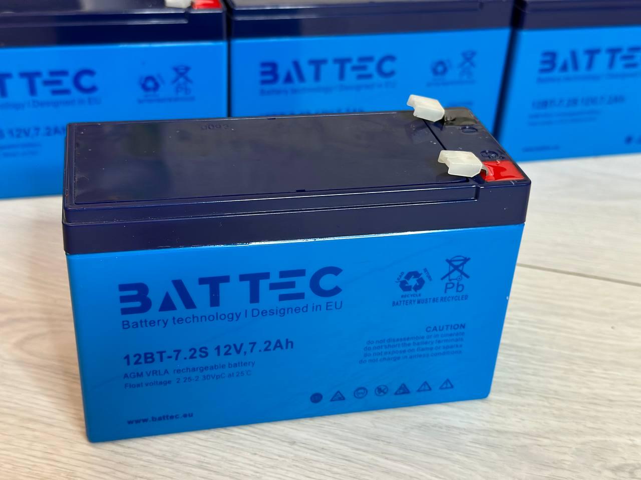 Акумуляторна батарея до ДБЖ AGM BatTec 12 В 7,2 Ач - фото 7