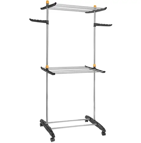 Сушилка для белья складная вертикальная Stenson TD01229 116x50x145 см Серебристый - фото 2 Сушилка для белья складная вертикальная Stenson TD01229 116x50x145 см Серебристый - фото 2