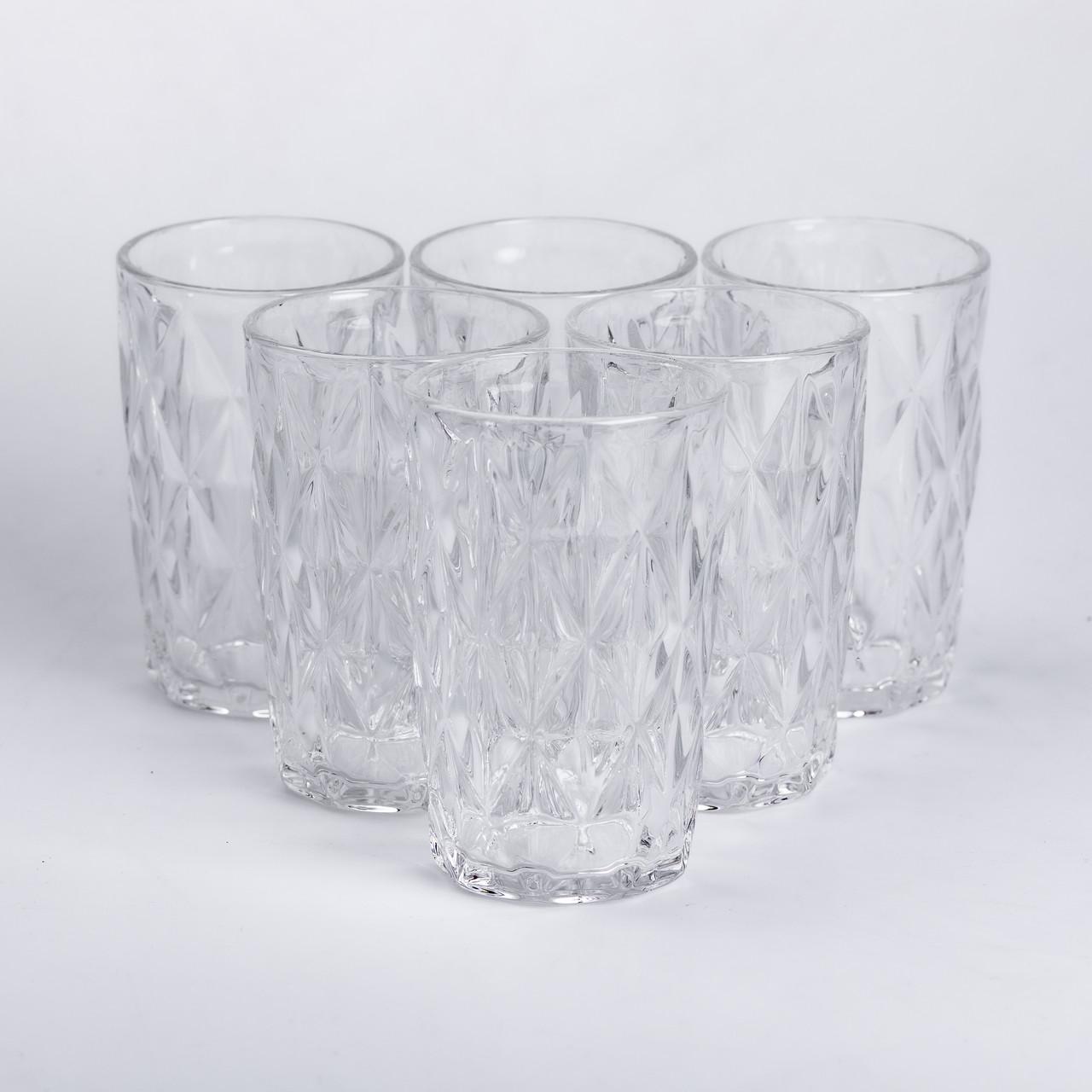 Набір склянок Lirmartur гранованих 6 шт. по 400 мл (HP-YH-63) - фото 5 Набір склянок Lirmartur гранованих 6 шт. по 400 мл (HP-YH-63) - фото 5