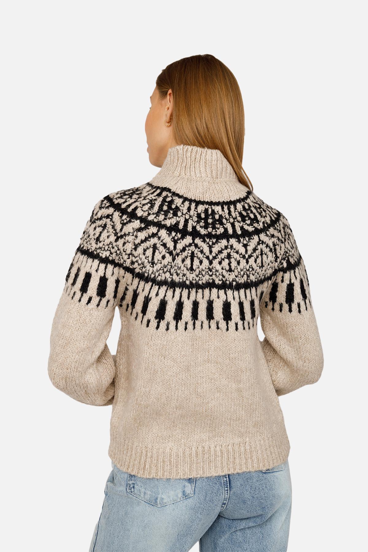 Свитер женский ЦБ-00262325 р. 46 Бежевый (SKT001026381) - фото 4