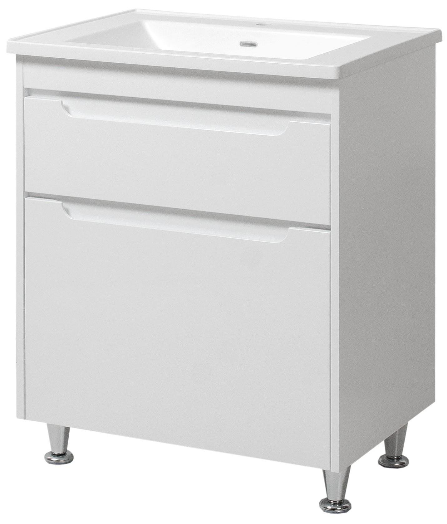 Тумба ЮВВІС Valencia ТНБ-2 Д 70 см з умивальником Канте зі штучного каменю White (14866594)