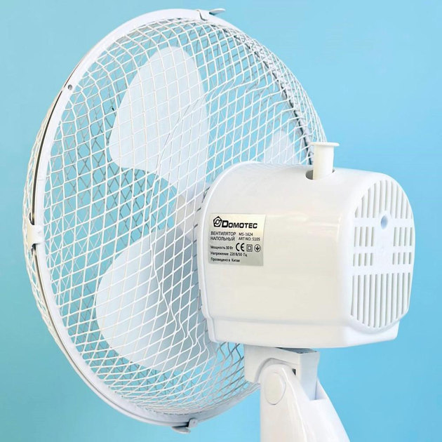 Вентилятор настільний Domotec MS-1624 Fan 30W d 23 см White (ML-04410) - фото 3