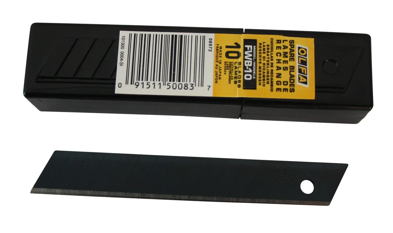 Лезвия сегментные Olfa 12,5мм FWB-10 Spare Excel Black Ultra Sharp 10 шт. (OF-FWB-10)