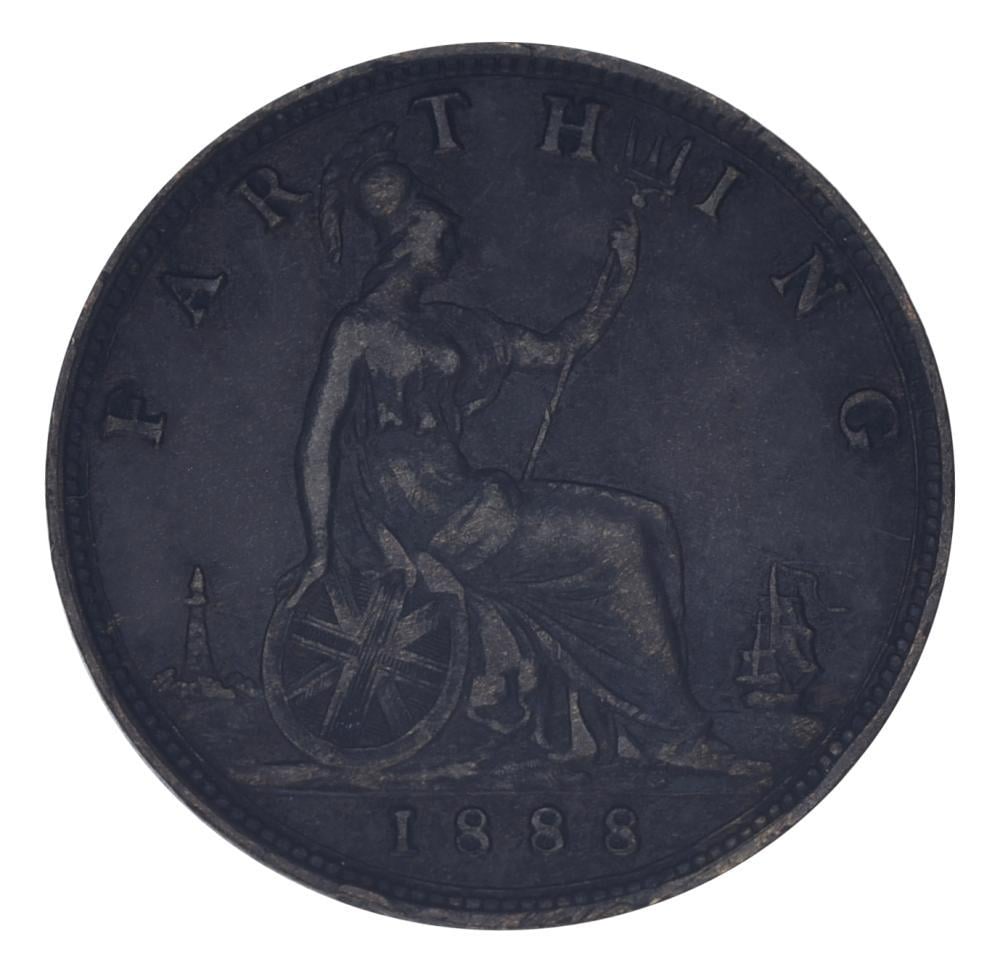Коллекционная монета Великобритания 1 фартинг 1888 F-VF (М24415)