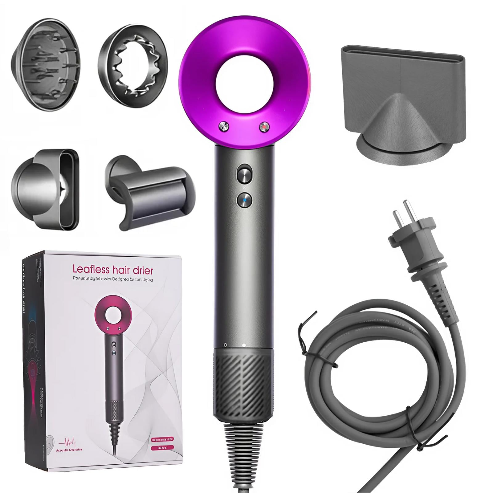 Фен UFT Hairdryer с бесщеточным мотором и ионной технологией и 5 насадками (UFTHairdryer2)