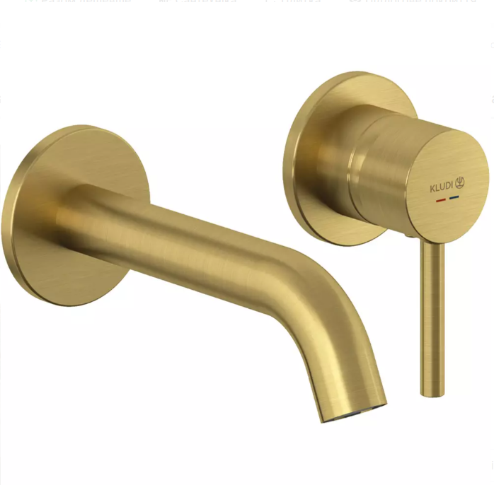 Смеситель скрытого монтажа для раковины Kludi Bozz 38244N076 Брашированное золото (34469703)