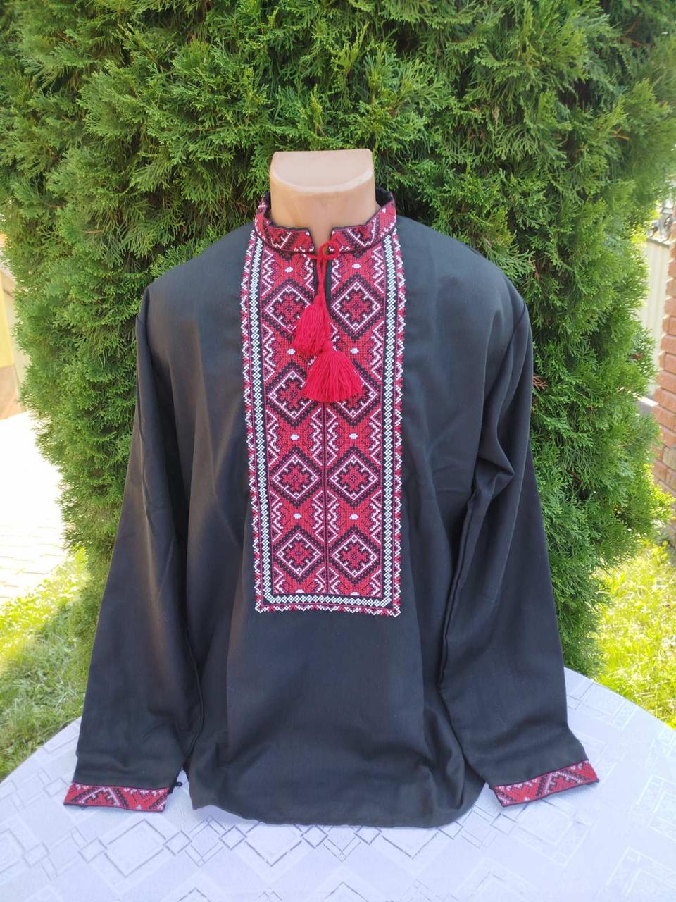 Вишита сорочка р. 42 Червоний/Чорний (29377869) - фото 1 Вишита сорочка р. 42 Червоний/Чорний (29377869) - фото 1