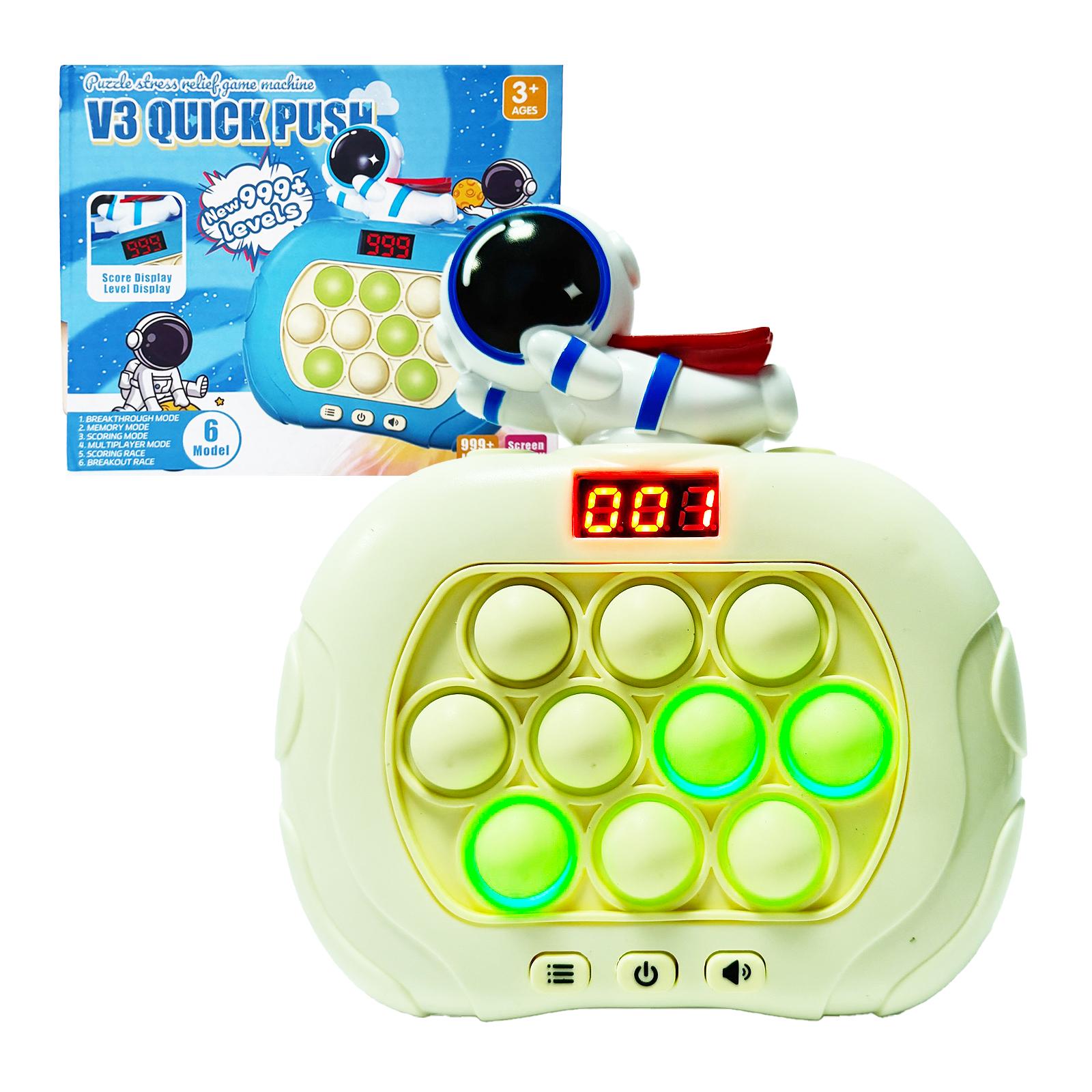 Интерактивная игрушка Quick Push Game Pop It Astronaut 999 уровней Beige  (13167519)