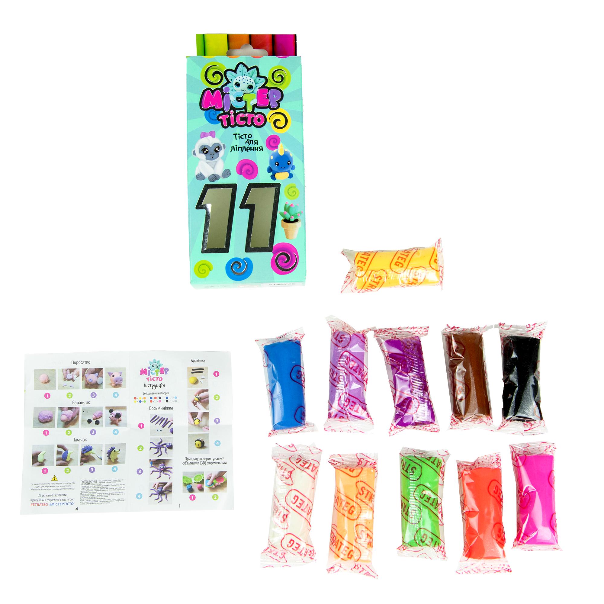 Набор теста для лепки Strateg Мистер тесто 11 цветов (30572) - фото 2 Набор теста для лепки Strateg Мистер тесто 11 цветов (30572) - фото 2