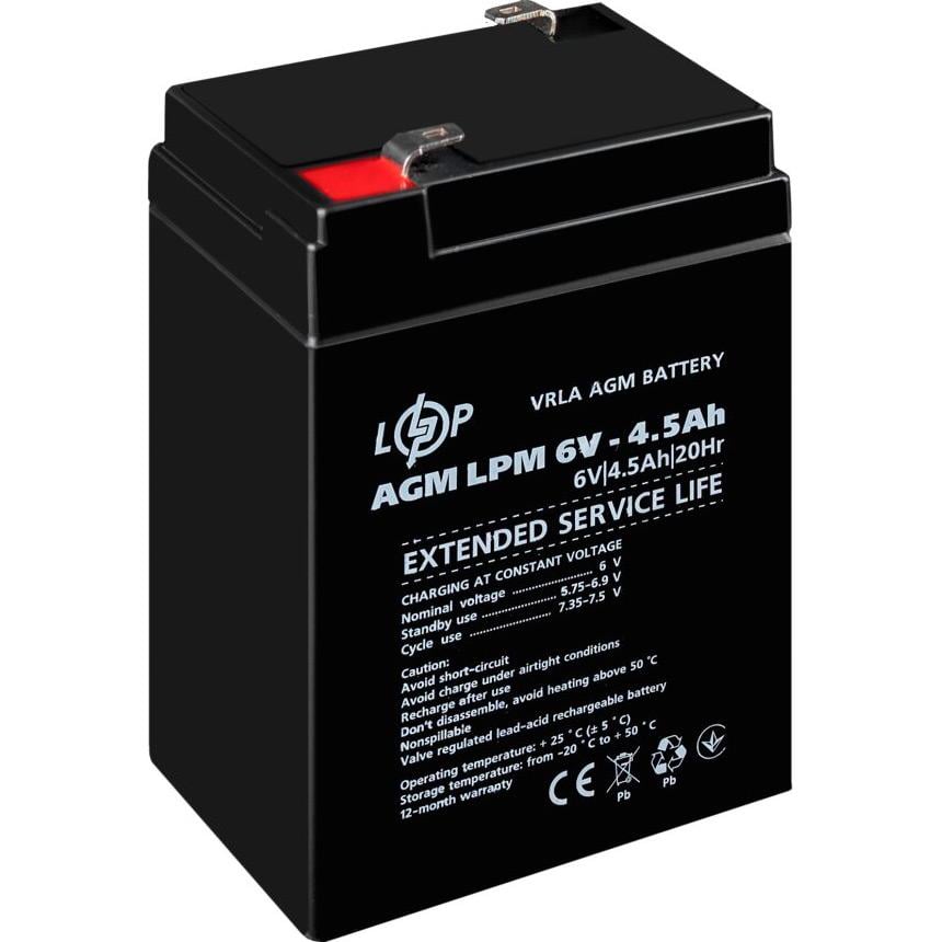 Аккумулятор для ИБП LogicPower AGM LPM 6V/4,5 AH (3860) - фото 4 Аккумулятор для ИБП LogicPower AGM LPM 6V/4,5 AH (3860) - фото 4