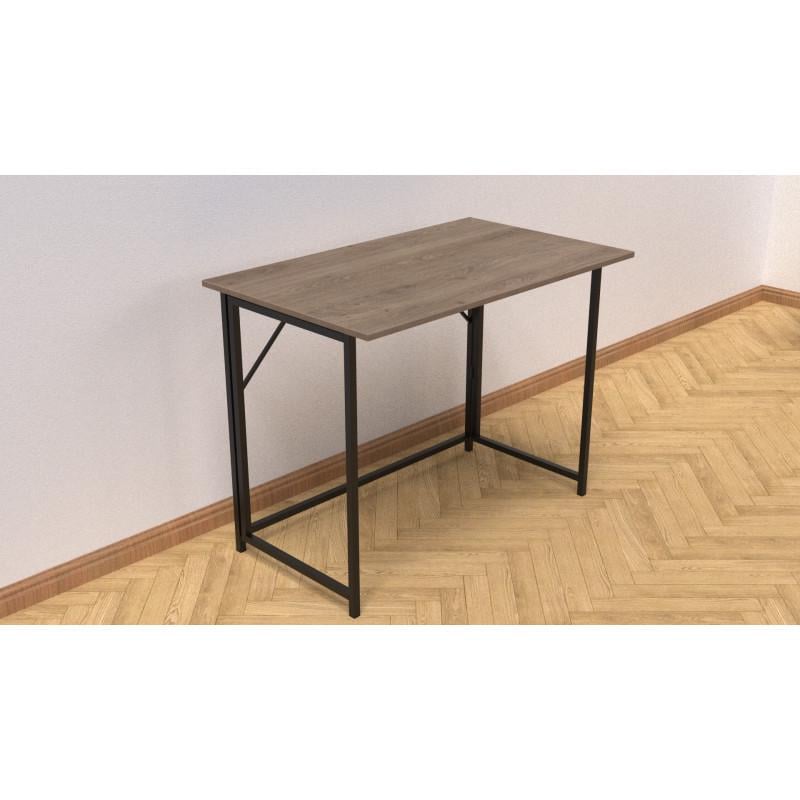 Стіл розкладний Ferrum-decor Moris метал/ДСП Чорний/Дуб Сонома Трюфель (FRD-104673) Стіл розкладний Ferrum-decor Moris метал/ДСП Чорний/Дуб Сонома Трюфель (FRD-104673)