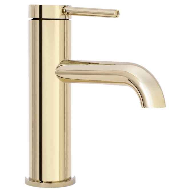 Смеситель для умывальника CUBO REA SPOT REA-B2014 однорычажный Золотой (153618)