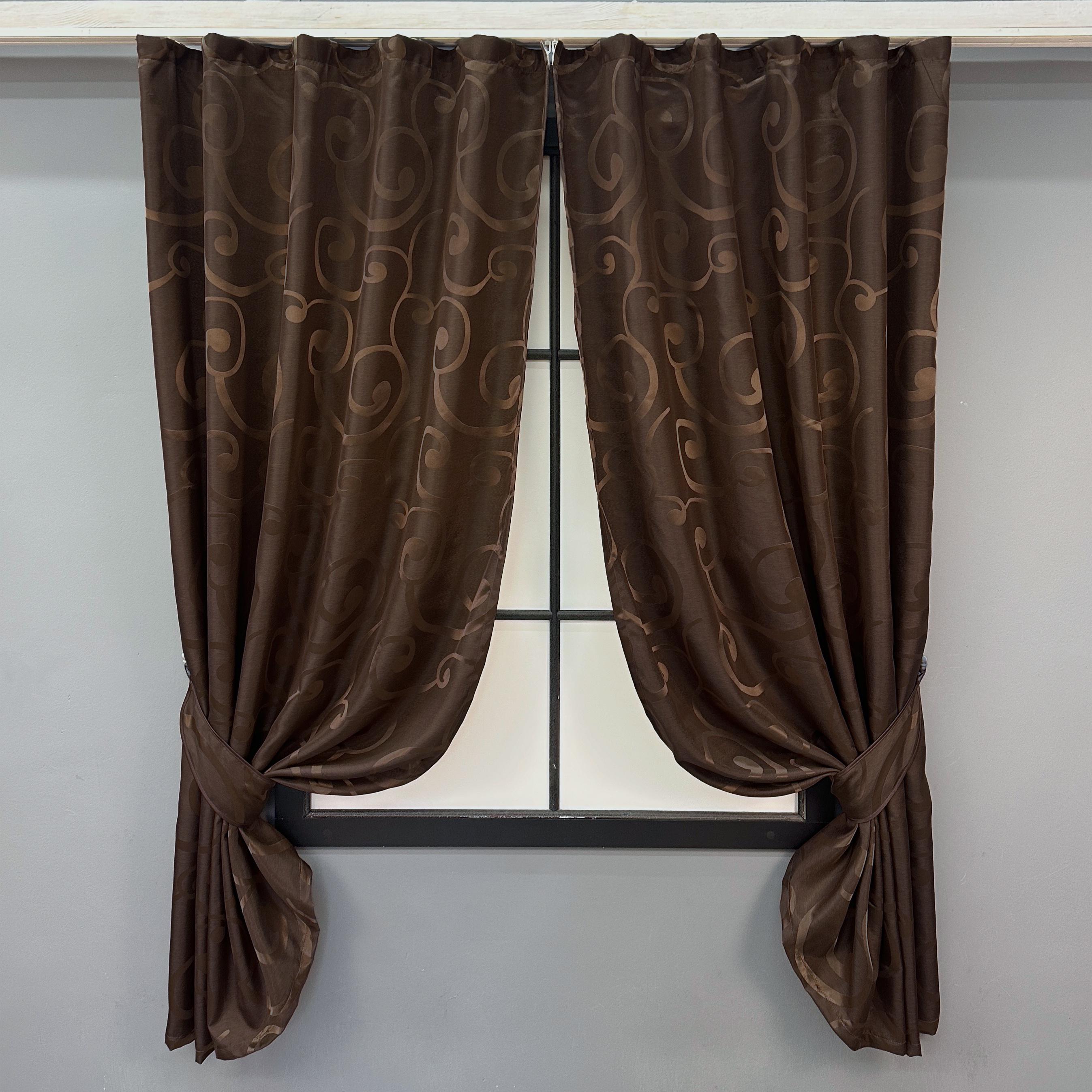 Комплект штор VR-Textil № 1530ш жаккард 130х170 см 2 шт. Венге (35-0346)