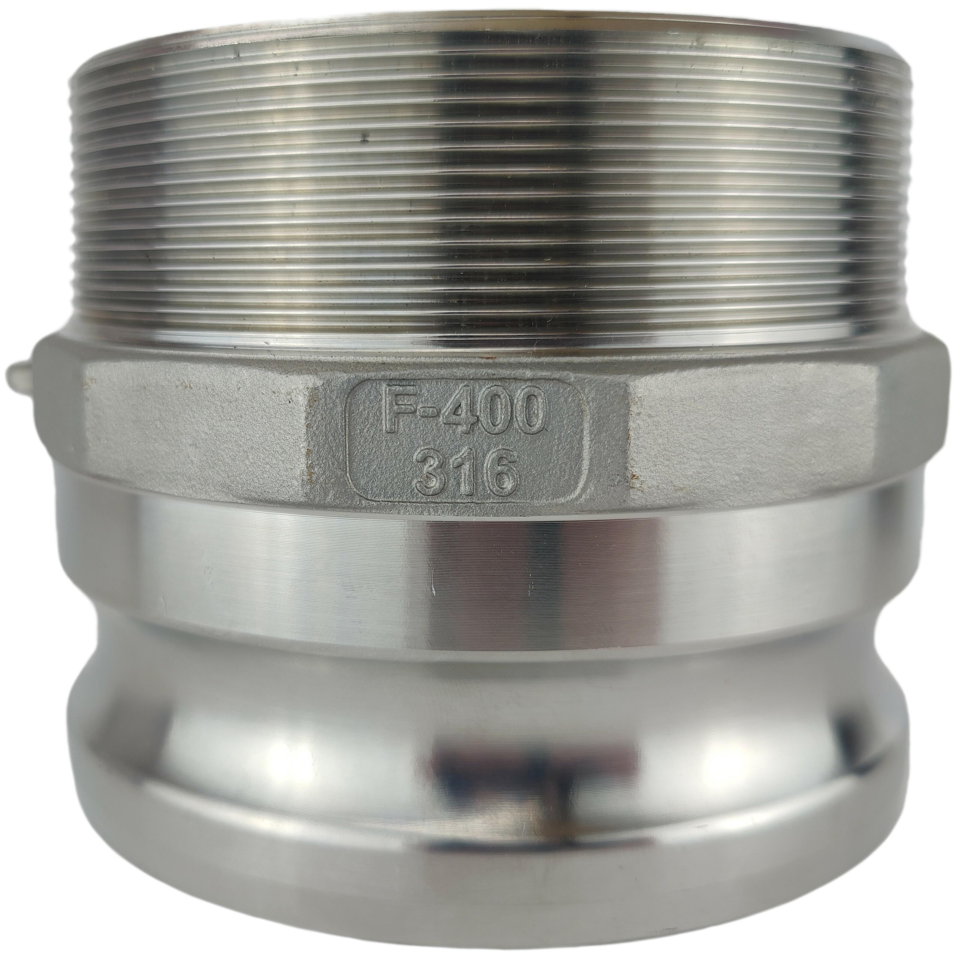 Ниппель camlock тип F с наружной резьбой BSPP ШРЗ нержавеющая сталь F-400 4" (50252064)