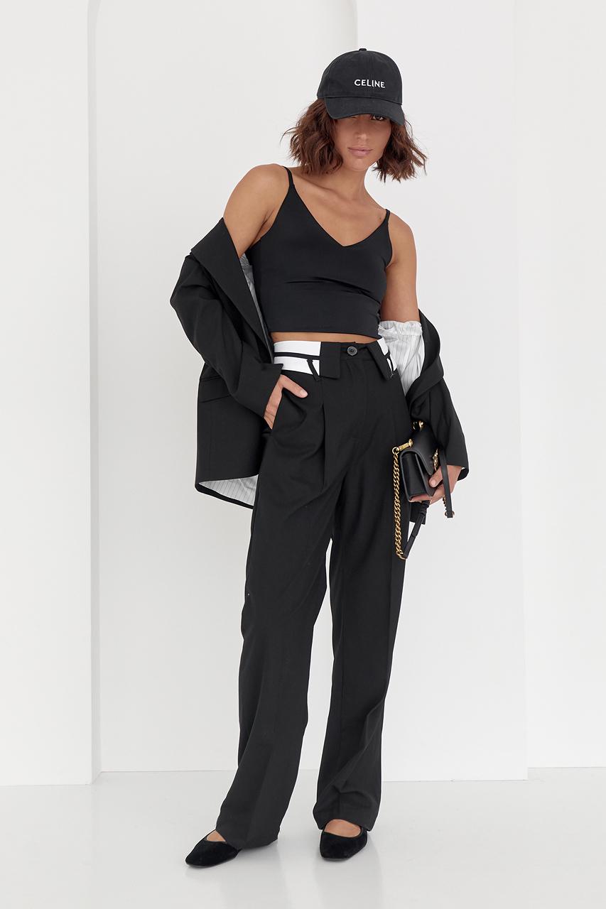 Пиджак классический без застежки L Черный (11909123) - фото 7 Пиджак классический без застежки L Черный (11909123) - фото 7