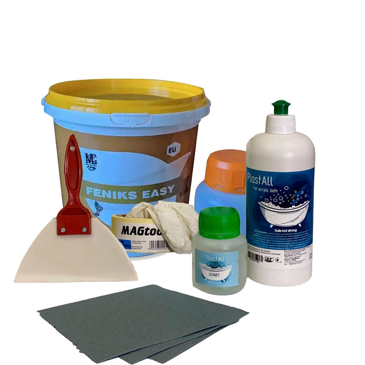 Акрил для ванн реставрации для ванн Fеniks Easy 800 г Белый (15175791)