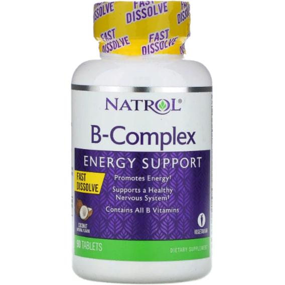 В комплекс Natrol B-Complex Fast Dissolve 90 Tabs Coconut Natural Flavor (NTL-06331)