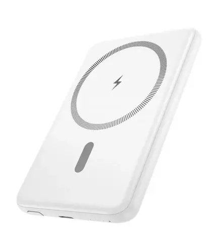 Батарея портативная Hoco J140A Tony Ultra-Thin Magnetic 5000mAh 20W White Батарея портативная Hoco J140A Tony Ultra-Thin Magnetic 5000mAh 20W White