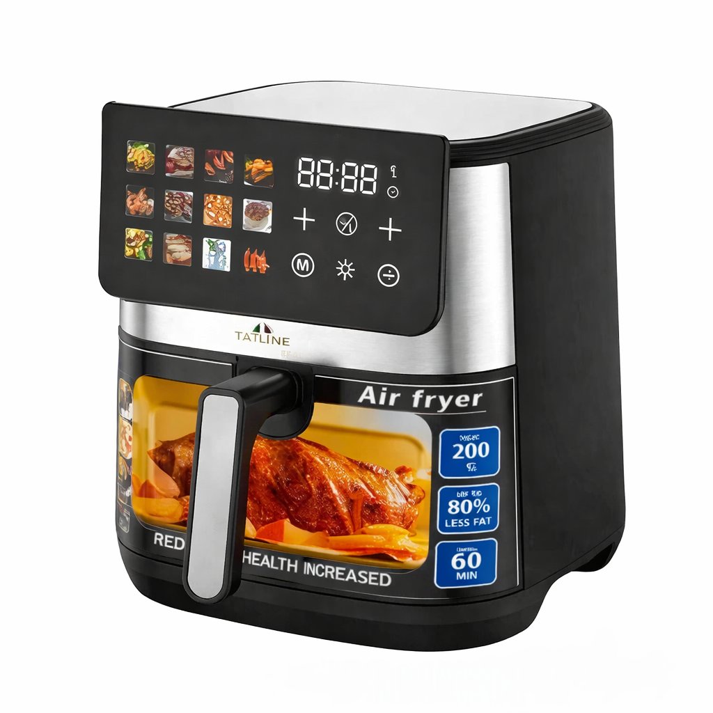 Аэрофритюрница T.K.Line TK00263 1500 Вт с регулировкой температуры и антипригарной чашей 4 л Черный (2853792500)