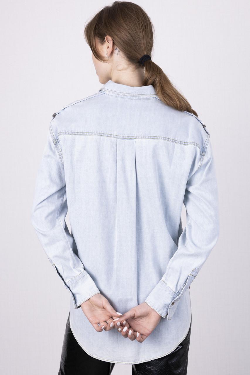 Сорочка жіноча повсякденна Brunello Cucinelli S Блакитний (2797308595) - фото 2 Сорочка жіноча повсякденна Brunello Cucinelli S Блакитний (2797308595) - фото 2