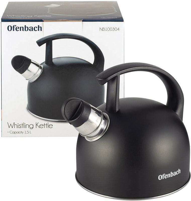 Чайник Ofenbach Magic Kettle з нержавіючої сталі зі свистком 1,5 л Чорний матовий - фото 4