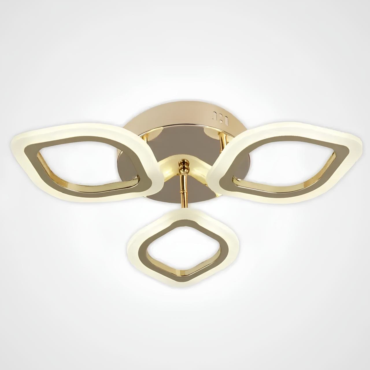 Люстра светодиодная Valeso с тремя плафонами 42W 3000-6000К Золотой (V K39207-3 GD)