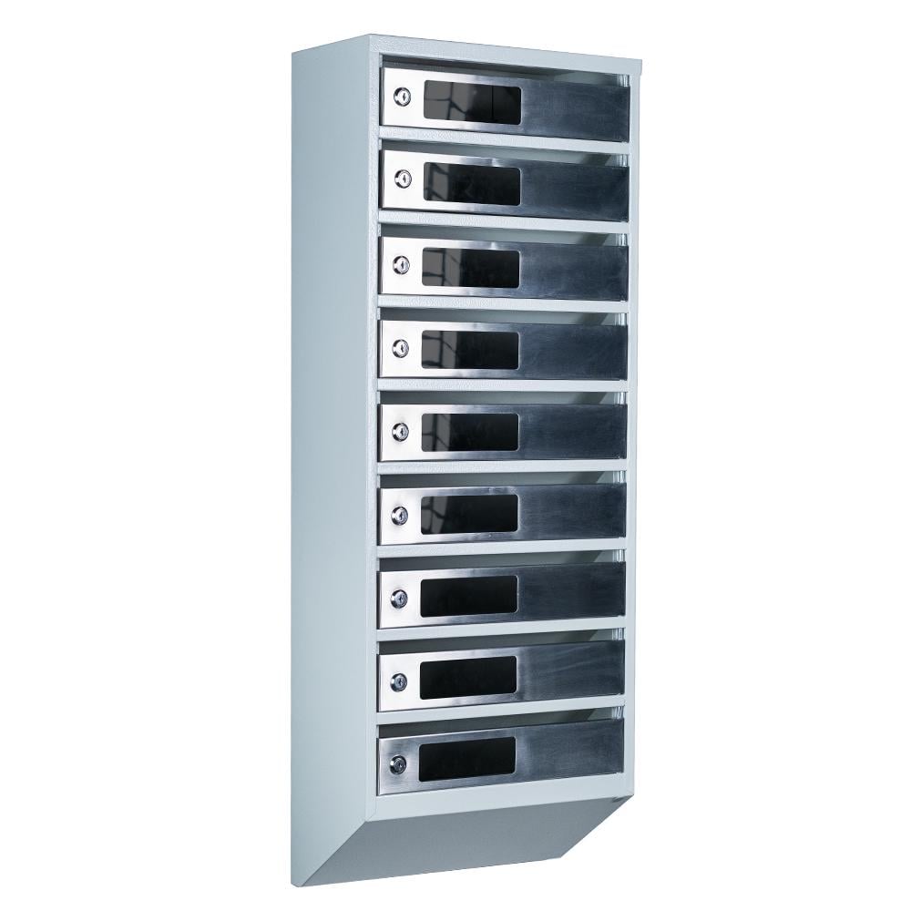 Ящик почтовый многосекционный ЯП09C Серый/Нержавеющая сталь (24061085)