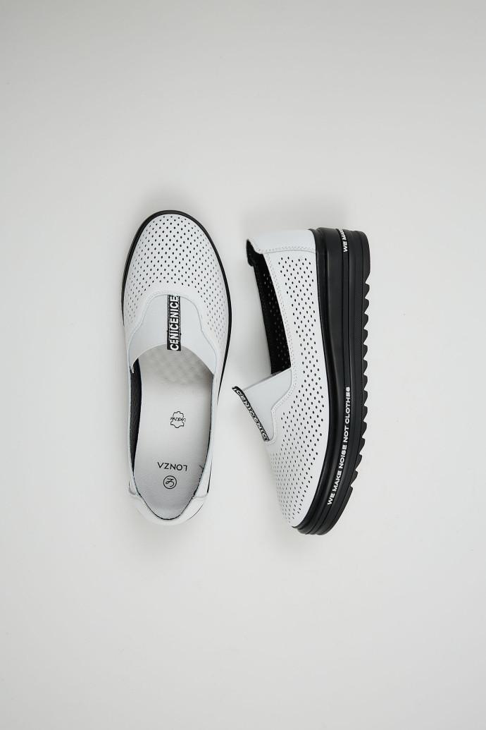 Мокасини жіночі LONZA шкіряні р. 38 Білий (198385) - фото 4 Мокасини жіночі LONZA шкіряні р. 38 Білий (198385) - фото 4