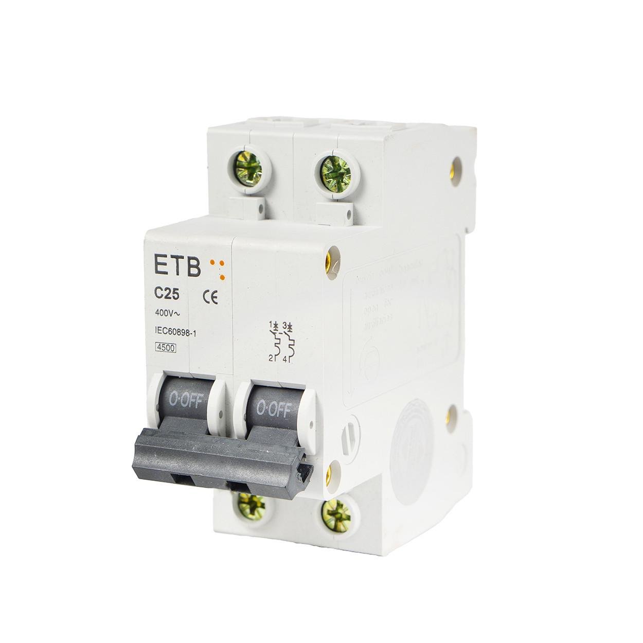 Автоматический выключатель TESLA ETB C25 2P (119) - фото 1