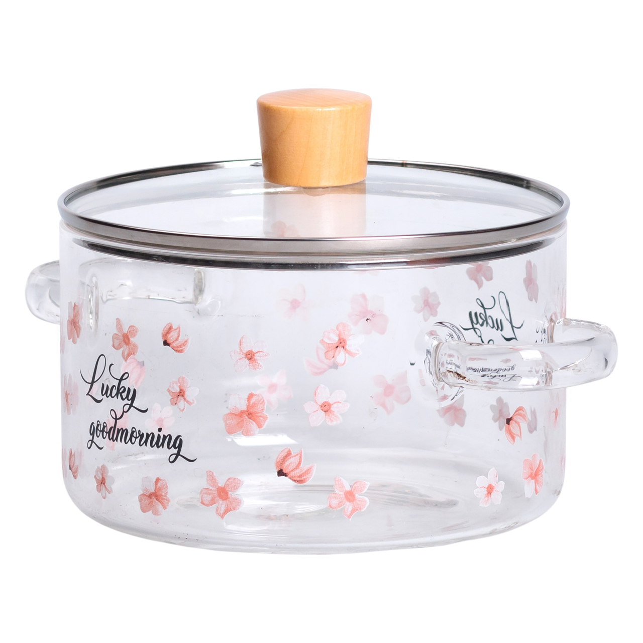 Каструля скляна з кришкою жароміцна 1,7 л Прозорий (HP-34-22) - фото 2 Каструля скляна з кришкою жароміцна 1,7 л Прозорий (HP-34-22) - фото 2