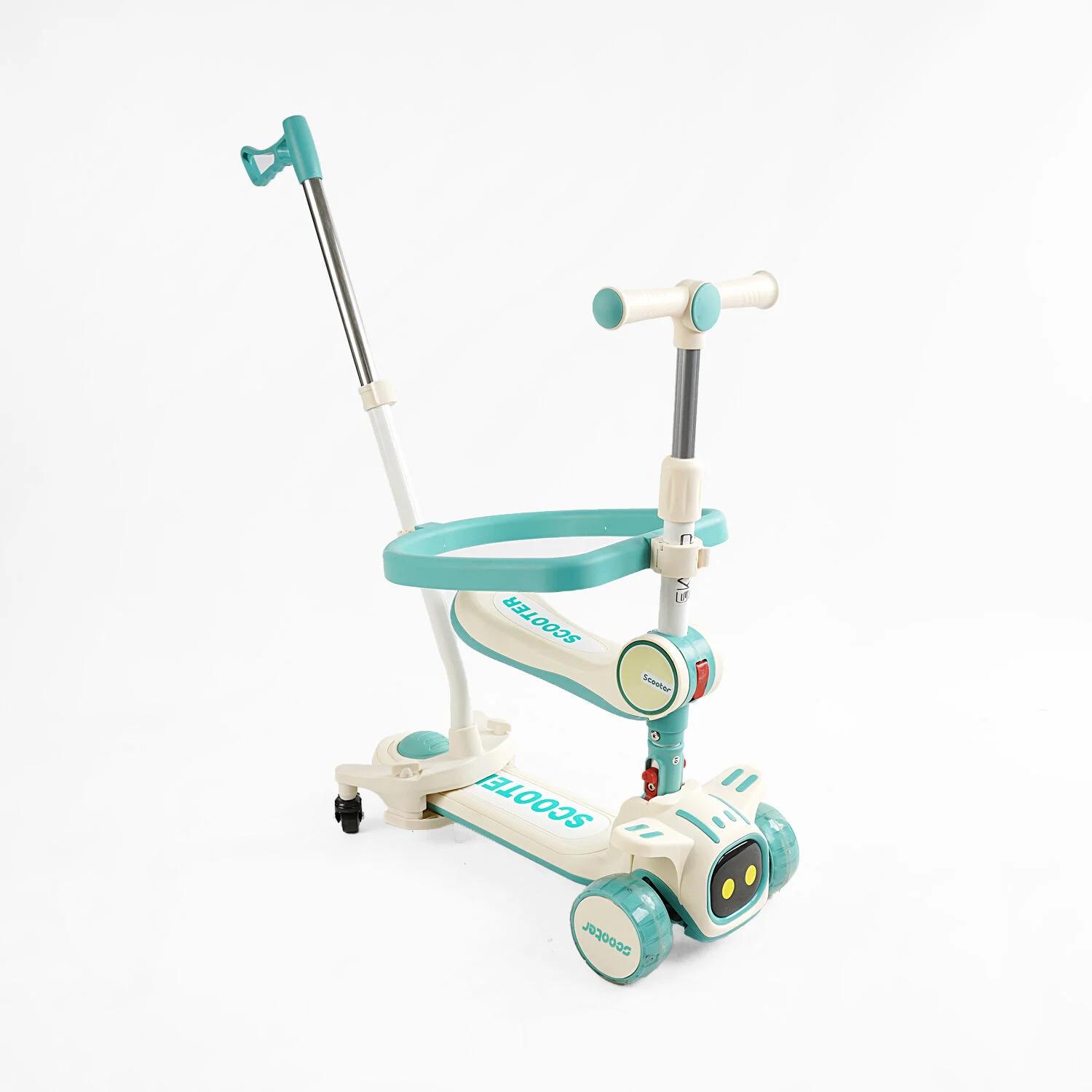 Самокат Best Scooter 5в1 Skyper TY-2175/6 украинское озвучивание и подсветка/бампер/колеса PU со светом 125х40 мм (25013685)