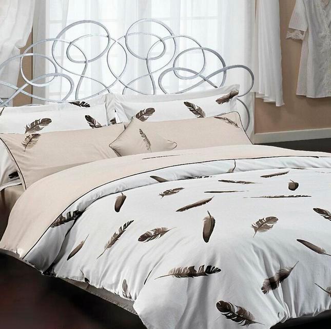 Постельное белье Maison D'or Plumes Делюкс сатин семейный 240x260 см Beige (2000022265343)