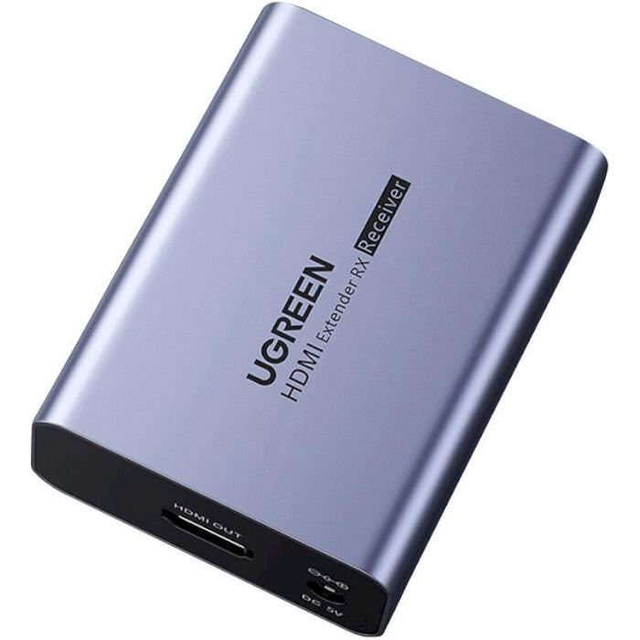 Расширитель HDM UGREEN CM455 HDMI Over Ethernet Extender 70 м HDMI 1.3 Grey (UGR-20519EU)