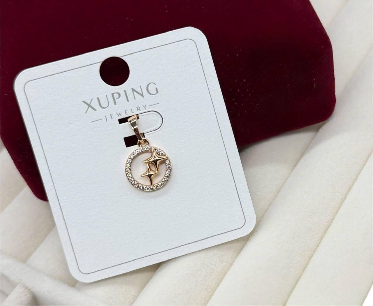 Кулон-подвеска женский Xuping с двумя звездами медицинское золото с покрытием золотом 18K (2906514647)