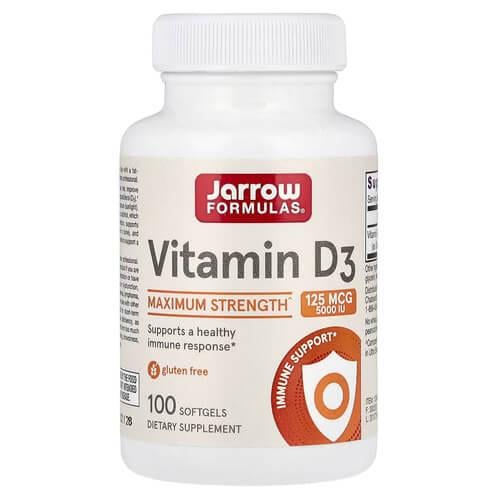 Витамин D Jarrow Formulas Vitamin D3 125 mcg 5,000 IU 100 Softgels (JRW-30005)