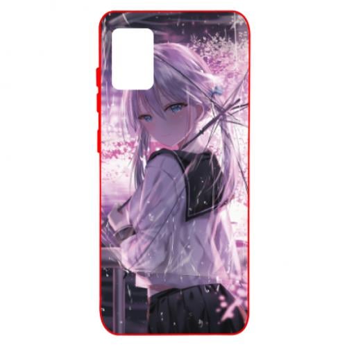 Чехол для Samsung A31 Anime girl and sakura