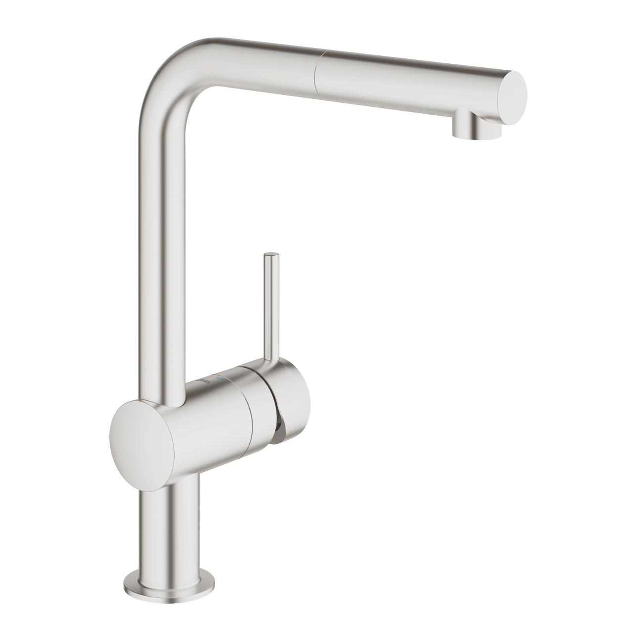 Смеситель для кухни Grohe Minta 32168DC0 с видвижной лейкой Хром (142884)