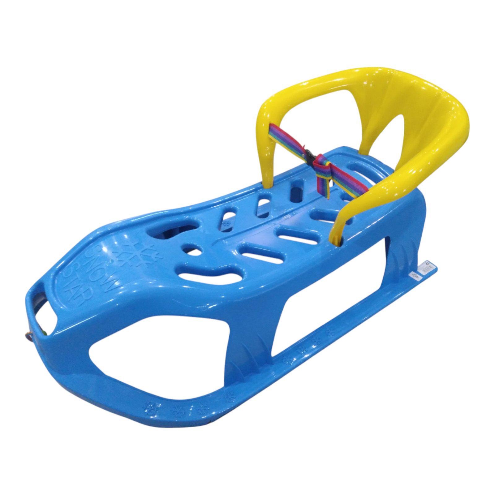 Санки-дитячі зі спинкою Marmat Snow Star Синій (11119) - фото 4