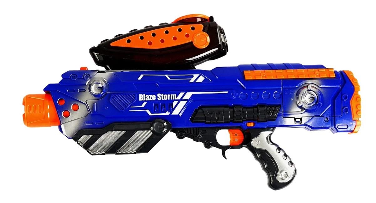 Автомат Blaze Storm автоматический принцип работы/20 мягких шаров Blue (160042)