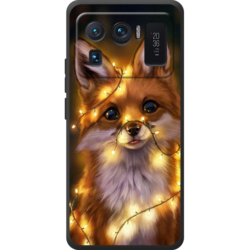 Чехол BoxFace Xiaomi Mi 11 Ultra Рождественская лиса Черный силикон (44424-up2399-44449)