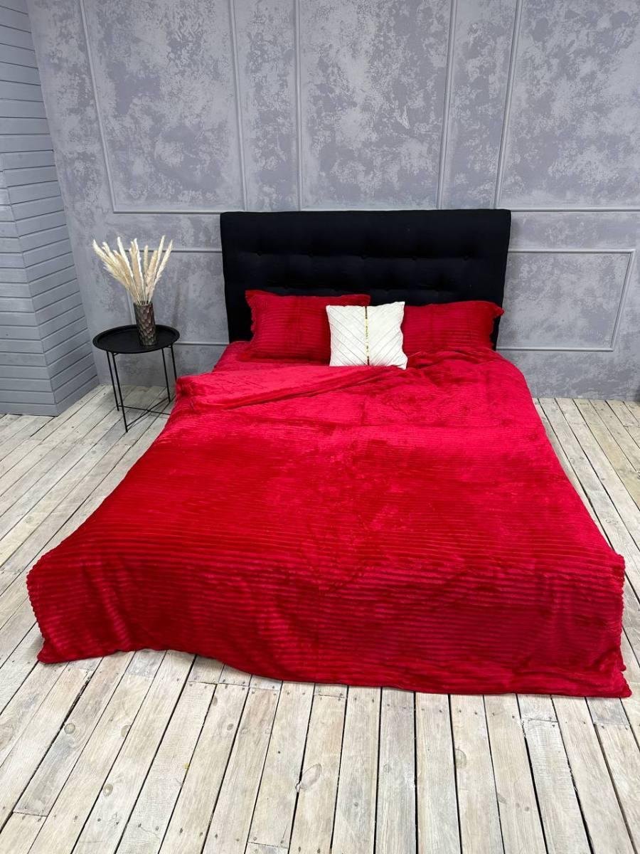 Комплект постельного белья шарпей плюшевый полуторный Красный (2356821176)