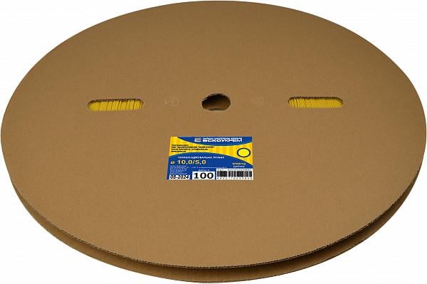 Трубка термоусадочная АСКО Ø10/5 мм 100 м Желтый (A0150040694)