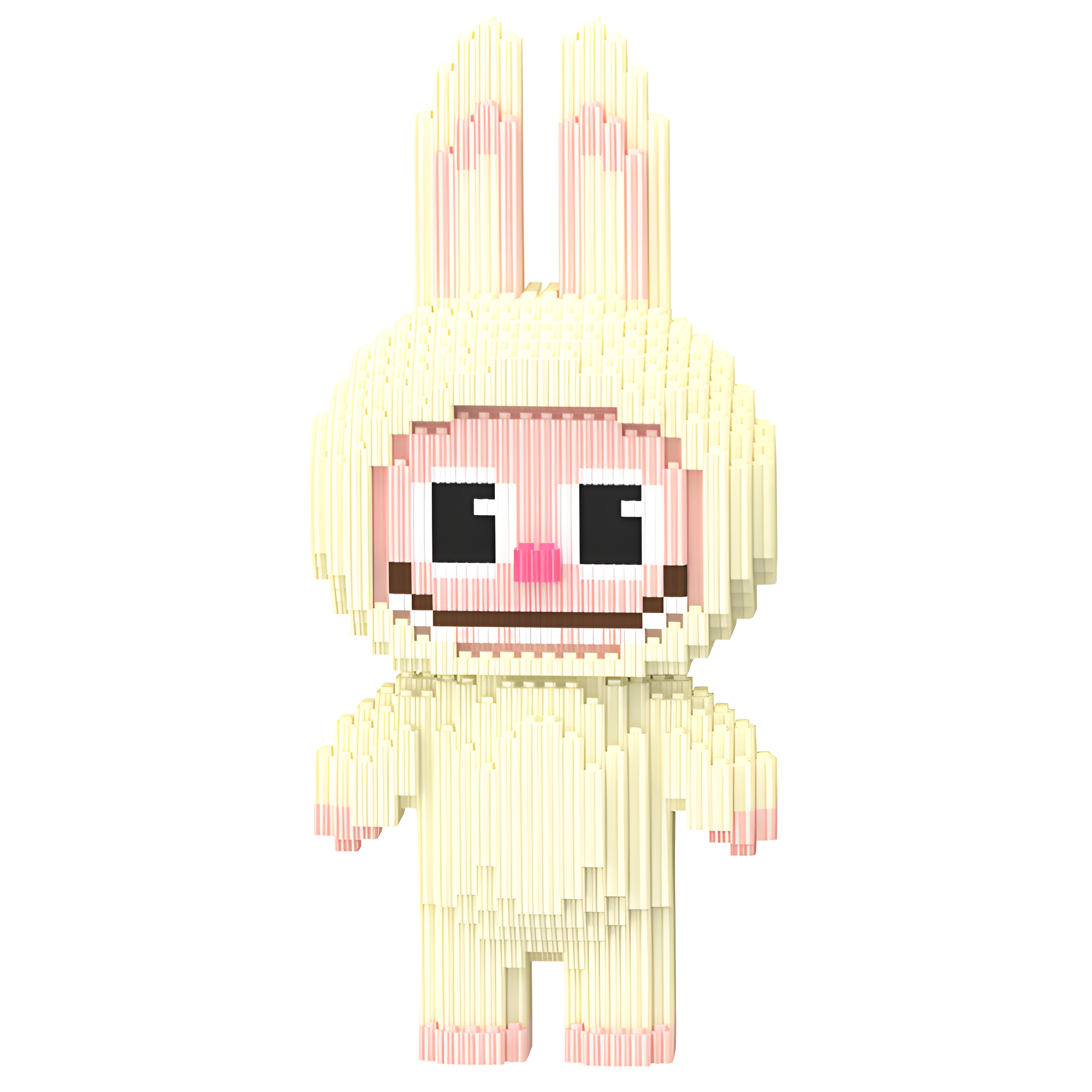 Конструктор Magic Blocks Зайчик Лабубу 3132 детали Молочный (9187)